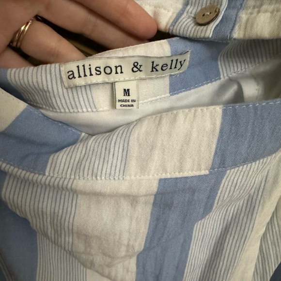 Allison & Kelly Blue and White Striped Two Piece Set - Picture 4 of 4